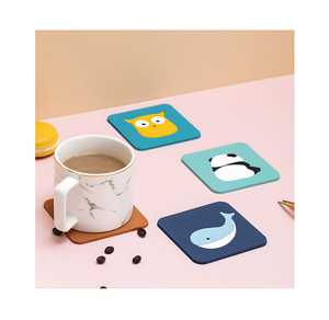 2024 New Low Moq Factory Price Custom Logo Silicone Coaster High Quality Food Grade Pvc Coaster Rubber Coaster