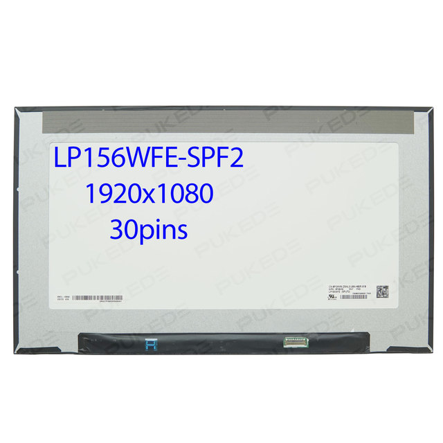 15.6 Inch Laptop LCD Screen LP156WFE-SPF2 IPS Display Panel matrix Replacement FHD 1920x1080 Edp 30pin
