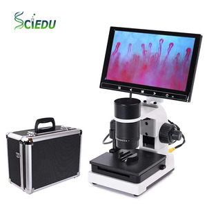 SCIEDU <span class=keywords><strong>Microscope</strong></span> numérique LCD de 7 pouces <span class=keywords><strong>USB</strong></span> biologique pour affichage de sang <span class=keywords><strong>Microscope</strong></span> composé <span class=keywords><strong>Usb</strong></span> numérique capillaire à ongles - Product Image 1