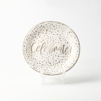 Assiettes en papier métallisé or, argent, cuivre, jetables, pour fêtes de Noël et du Nouvel An, vente en gros, assiettes dorées en vrac, OEM