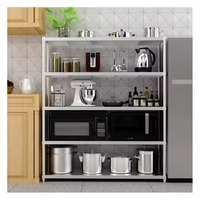 Étagères de rangement robustes en acier inoxydable 201/304 pour la présentation de marchandises, idéales pour les cuisines commerciales et les espaces de vente au détail