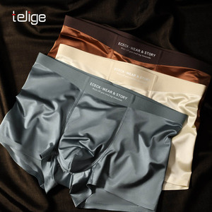 <strong>Satin</strong> Ice Silk Men's Underwear Brief <strong>Boxers</strong> Comfortable Fashion Adult Breathable <strong>Boxers</strong> - Product Image 1