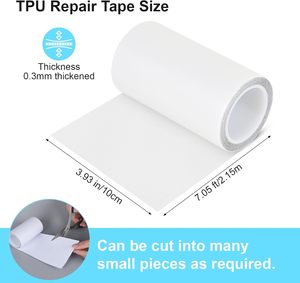 Thấp moq Đen/Trắng/rõ ràng 4 ''x 4'' không thấm nước <span class=keywords><strong>TPU</strong></span> Inflatable vá sửa chữa Kit cho vòng bơi, Hồ bơi bơm hơi, vải, lều - Product Image 3