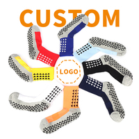 Chaussettes de football Grip Crew personnalisées de qualité Chaussettes de compression Cyclisme Chaussettes de football antidérapantes pour adultes