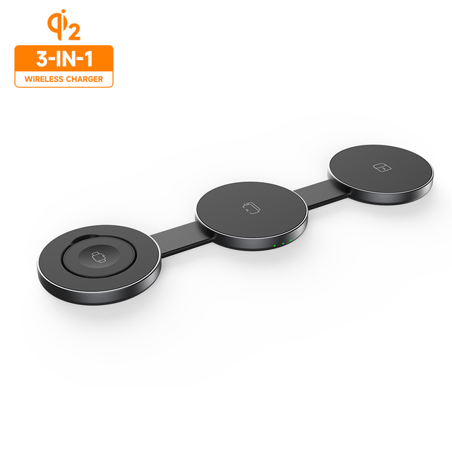 New Trend Qi2 Three in One Magnetic Wireless Charging Foldable Desktop Wireless Charger for iphone ,airpods ,iwatch samsung
