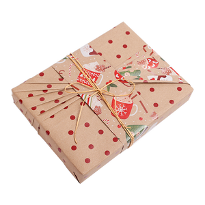Wholesale <b>Christmas</b> Gift <b>Wrapping</b> <b>Paper</b> 43 *1000 cm Kraft <b>Paper</b> Double Side Printing <b>Wrapping</b> <b>Paper</b> Packaging - Product Image 1