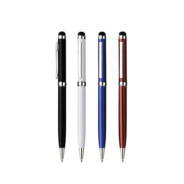 Reliabo Wholesale Products Convenient 2 in 1 Custom Logo Metal Stylus Ballpoint Pen
