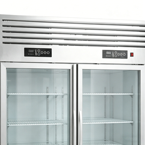 Réfrigérateur vitrine à double porte en verre avec refroidissement par air en acier inoxydable pour pâtisserie, boulangerie, congélateur commercial - Product Image 5