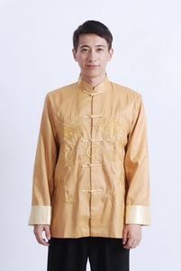 ชุดชายปักลายมังกรชุดถังเสื้อผ้าจีนแบบดั้งเดิมสำหรับชายเสื้อแจ็คเก็ตเสื้อเชิ้ตเชองซำฮันฟูวินเทจ - Product Image 6