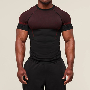 Camiseta Deportiva de Manga Corta para Hombre, de Secado Rápido, Estampada, Elástica, Transpirable, de Poliéster y Seda de Leche, para Levantamiento de Pesas y Fitness - Product Image 2