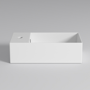 Lavabo en céramique blanc de style moderne, fabricant de céramique, lavabo de table en porcelaine, forme carrée, lavabo de salle de bain - Product Image 5