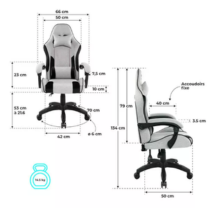 Nouvelle chaise de gaming style course avec accoudoirs articulés et coussin confortable <span class=keywords><strong>pour</strong></span> projets de cybercafés - Product Image 4