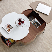 DW1287 Quanu Table basse de salon Table basse de luxe moderne avec compartiment caché et réglable