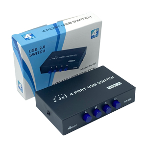 Nút chuyển đổi thủ công FJ-1A4B FJGEAR <span class=keywords><strong>4</strong></span> cổng USB2.0 <span class=keywords><strong>4</strong></span> trong 1 ra <span class=keywords><strong>4</strong></span> máy tính chia sẻ 1 máy in - Product Image 4