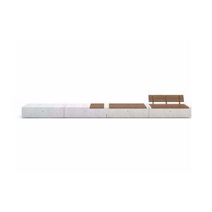 Nuevo Banco Modular Magic Stone de Hormigón GRC para Exteriores, Asiento para Parque, Diseño Personalizado, Paisajismo Municipal - Product Image 1