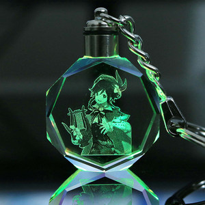 Vendita calda portachiavi con luce personalizzata regalo omaggio a buon mercato i portachiavi in cristallo a Led con <span class=keywords><strong>Logo</strong></span> <span class=keywords><strong>Anime</strong></span> dei cartoni animati - Product Image 2
