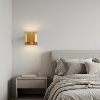 Applique murale de luxe simple E12 tout en cuivre Escalier Couloir Salon Fond Chambre à coucher Applique