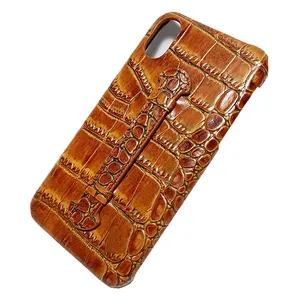 High quality crocodile embossed genuine leather cover for iphone Xs Max