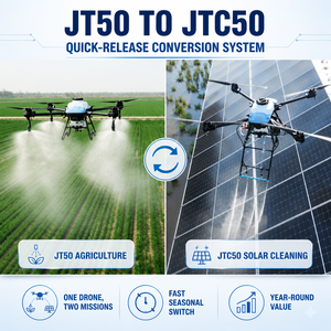 Drone de nettoyage de panneaux photovoltaïques industriels, équipement de lavage UAV, machine d'entretien de panneaux solaires pour fermes solaires - Product Image 3