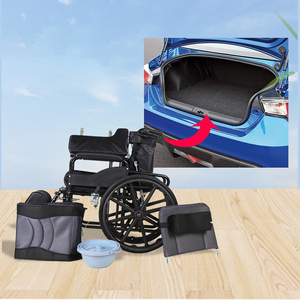 Silla de entrenamiento plegable con rodamiento de energía, silla de ruedas Manual ligera para furgonetas ligeras para discapacitados y niños - Product Image 6