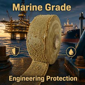 <span class=keywords><strong>Bande</strong></span> adhésive double face en caoutchouc butyle et pétrolatum, étanche et anticorrosion, pour zone de projection de pieux d'acier marins en zone offshore - Product Image 1