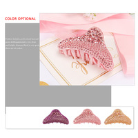 Pince à cheveux en acrylique avec strass, pince requin de luxe triangulaire entièrement en cristal pour femme, accessoire de coiffure brillant pour chignon