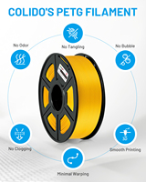 CoLiDo luar negeri gudang langsung PETG filamen untuk 3D printer kekuatan tinggi 1.75mm Petg jelas filamen warna emas