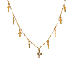 Bracelet en acier inoxydable 304, motif croix du Rosaire catholique, prix B2B compétitif transfrontalier multi-stratégies, poids au gramme par pièce - Product Image 1