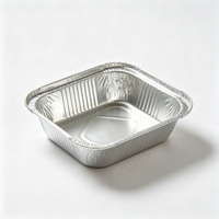 Boîte alimentaire carrée en aluminium jetable pour plats à emporter, boîte à lunch en aluminium pour restaurants et traiteurs