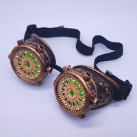 Lunettes kaléidoscope rondes à la mode vintage Lunettes de fête Steampunk diffractées pour le festival
