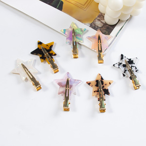 5.2 cm Acrylic boby Clip năm cánh sao tóc Claw Clip không có dấu vết trang điểm tóc Clip OEM - Product Image 1