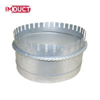 NOUVEAU Collier de plénum HVACR PCO-A/PCO-B, manchon de conduit flexible avec bride en acier galvanisé 100~400mm pour systèmes CVC hôteliers