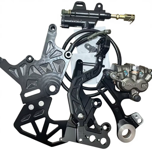 Kit de Soporte de Freno de Disco Trasero de Doble Caliper AXZ Modificado de Aleación Ligera de Aluminio con Acabado de Óxido Anódico para Caliper de Freno de <span class=keywords><strong>Pie</strong></span> - Product Image 1
