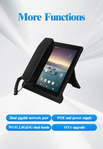 Téléphone fixe sans fil de bureau, téléphone Android 13 WiFi 4G LTE HD à grand écran tactile pour hôtel, maison, bureau - Product Image 6