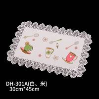 Napperons de table OEM personnalisés, jetables, imperméables, lavables, antidérapants, imprimés en PVC à motif floral, 30*45cm, pour la maison, les mariages et les tables de salle à manger de luxe