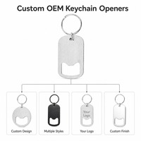 Pembuka Botol Gantungan Kunci Logam Stainless Steel OEM Custom, Pembuka Tutup Botol Bir, Cincin Kunci Logam untuk Hadiah Promosi Perusahaan