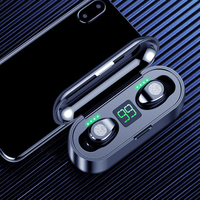Earbuds TWS Nirkabel Berkualitas Tinggi 2024 Bt5.0 Tak Terlihat F9 Dengan Power Bank 2000mah
