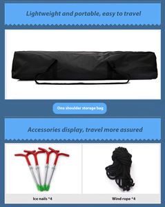 Tende Esterne Esagonali Automatiche Pop-Up a Cubo Tenda Termica 1.8*2 per Pesca alla Carpa su Ghiaccio e Campeggio Invernale - Product Image 5