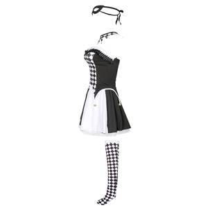Adulte Sexy Drag Queen Vampire Clown Halloween Cosplay <span class=keywords><strong>D</strong></span>émon Costume Cosplay Plaid <span class=keywords><strong>Arlequin</strong></span> Costume pour les femmes - Product Image 4