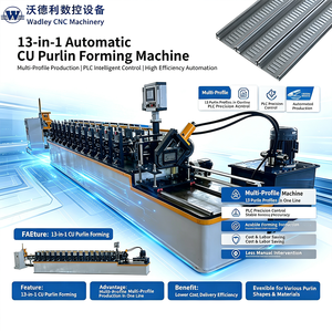 Machine de profilage de poutrelles en <span class=keywords><strong>C</strong></span> et en U multifonction 13-en-1, à entraînement servo, avec changement rapide de matrice, haute précision, pour équipement de construction - Product Image 2