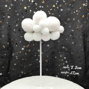 ท็อปเปอร์เค้ก 3 มิติ รูปเมฆสีขาว ขายส่งจากโรงงาน ท็อปเปอร์ตกแต่งเค้ก ขนาดใหญ่และเล็ก ท็อปเปอร์เค้กสุขสันต์วันเกิด - Product Image 5