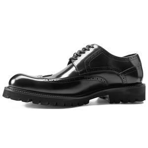 Chaussures habillées décontractées élégantes pour hommes en cuir véritable noir formelles pour affaires Chaussures Oxford classiques formelles pour hommes - Product Image 5