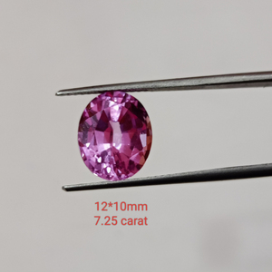 พลอยแซฟไฟร์สีชมพูทรงรีเพาะเลี้ยงในห้องปฏิบัติการ คุณภาพพรีเมียม สำหรับทำเครื่องประดับ งานฝีมือสำหรับเครื่องประดับชั้นดี - Product Image 2