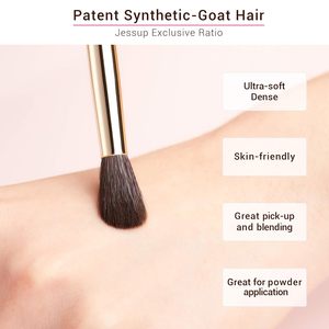 Per Jessup professionale 15 pezzi T284 pennelli per il trucco degli occhi Set naturale-sintetico con pennello fondotinta SF001