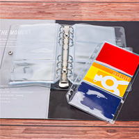 Pochette de reliure multi-poches A5 A6 Pochette de reliure sans fermeture à glissière Manches de carte photo Feuilles mobiles 6 trous Sacs de remplissage pour reliure à 6 anneaux