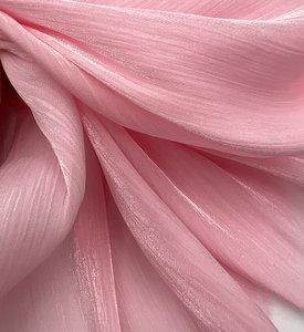 Tessuto in Organza Crepe 100% poliestere trasparente lucido traspirante per <span class=keywords><strong>abbigliamento</strong></span> donna - Product Image 3