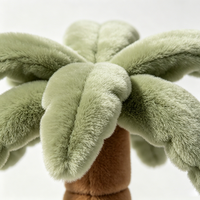 Peluche personnalisée Kawaii en forme de palmier tropical, jouet en peluche doux, simulation de cocotier en pot, poupée rembourrée avec des feuilles vertes pour les amateurs de plantes