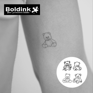 Tatuaje Semipermanente Boldink con Diseño <span class=keywords><strong>de</strong></span> Osito <span class=keywords><strong>de</strong></span> Peluche y Corazón, Resistente al Agua, <span class=keywords><strong>de</strong></span> Larga Duración (2 Semanas), Tinta Jagua - Product Image 3