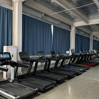 Tapis de course manuel non électrique avec courroies en aluminium et nylon, affichage LED, inclinaison 0-20 %, pour usage commercial en salle de sport