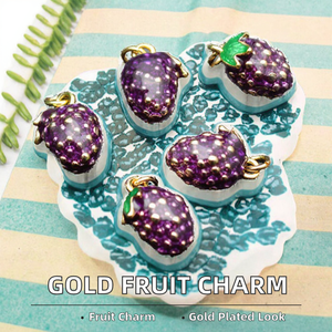 Encantadores Dijes de Frutas, Mini Dijes de Cereza con Circonitas para Pulsera, Dijes de Cereza 3D con Pavé de Circonitas para Joyería DIY - Product Image 2
